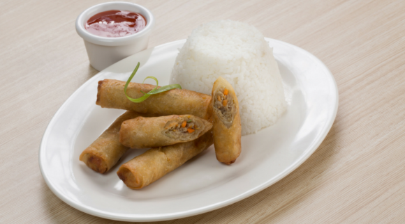 Lumpia Shanghai with Rice - Merzci