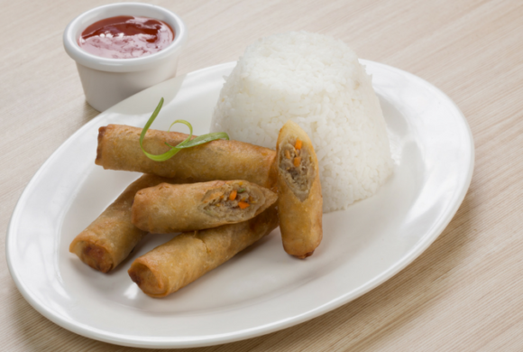 Lumpia Shanghai with Rice