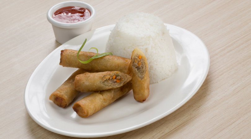 Lumpia Shanghai with Rice